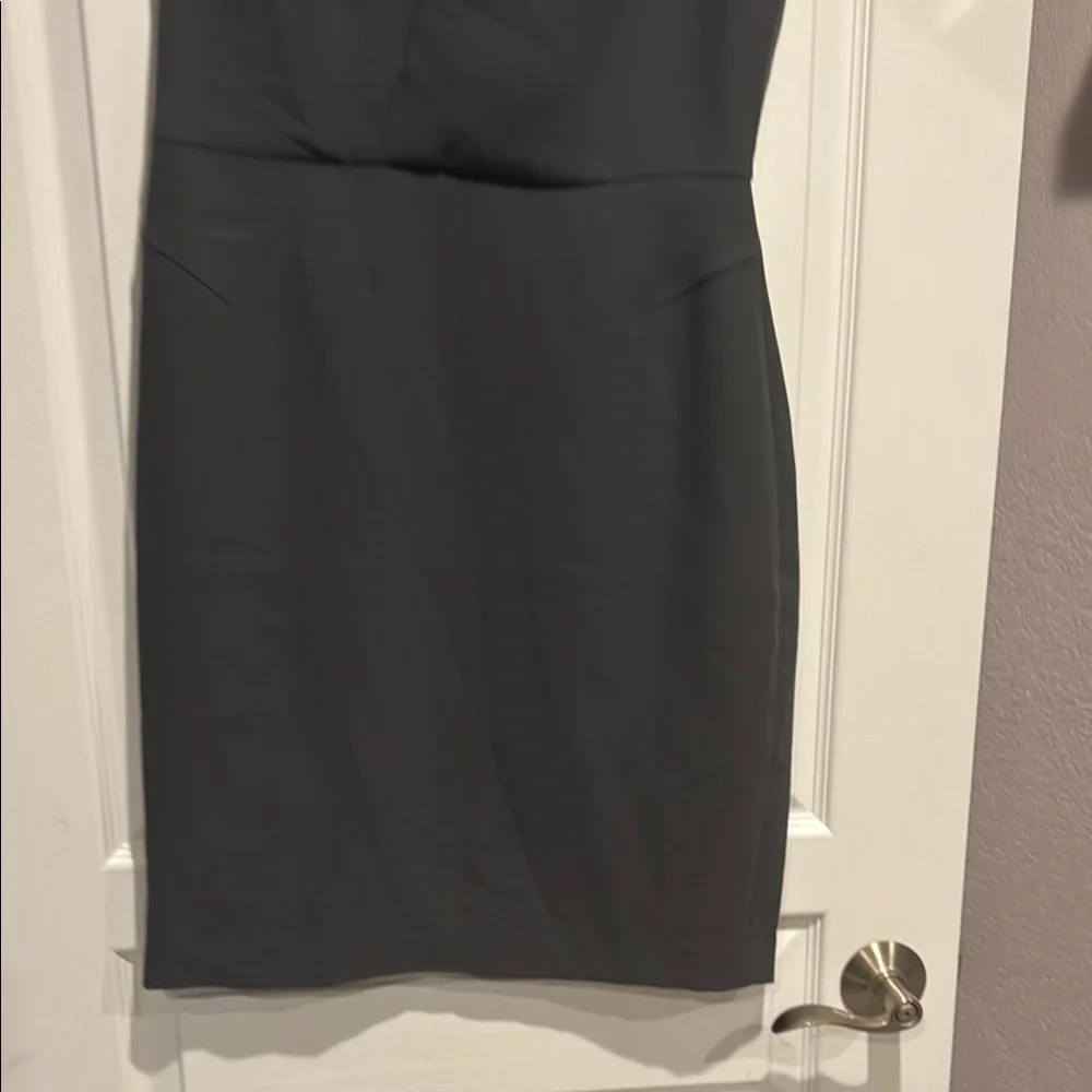 Banana Republic Gray Sheath Midi Dress V-Neck Sleeveless - Picture 4 of 7